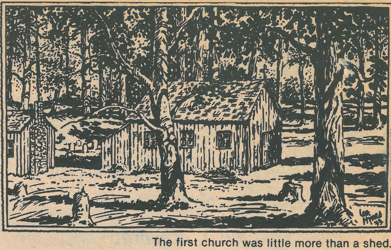 old drawing of building 