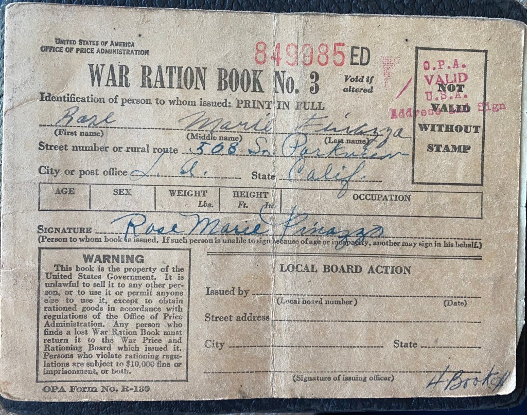 War Ration Books